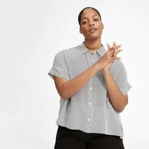 Everlane The Boxy Shirt in Washable Silk White Base - Size 8